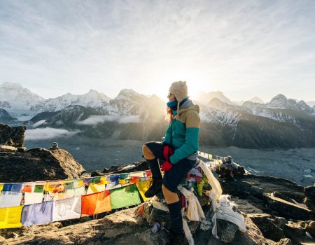 Gokyo Ri Summit – Hike up Gokyo Ri for panoramic views of Everest, Lhotse, Makalu, and the massive Ngozumpa Glacier.